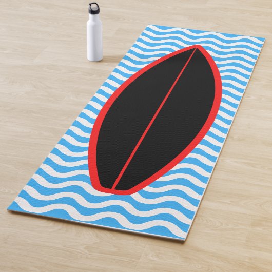 Coole Black Blue Waves Surfen Yoga Mat Yogamatte (Beispiel)
