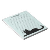 Coole Black Kitty Cat Custom Liner Notizblock (angewinkelt)