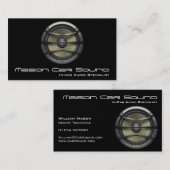 Coole Black Lautsprecher Audio Techniker Visitenka Visitenkarte (Vorne/Hinten)