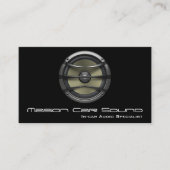 Coole Black Lautsprecher Audio Techniker Visitenka Visitenkarte (Vorderseite)