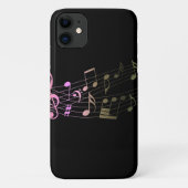 Coole Black Magic Rainbow-Musiknoten Case-Mate iPhone Hülle (Rückseite)