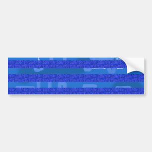 Coole blau geometrische Linien Autoaufkleber