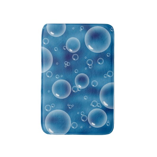 Coole blaue Blasen Bath Mat Badematte (Vorderseite Vertikal)