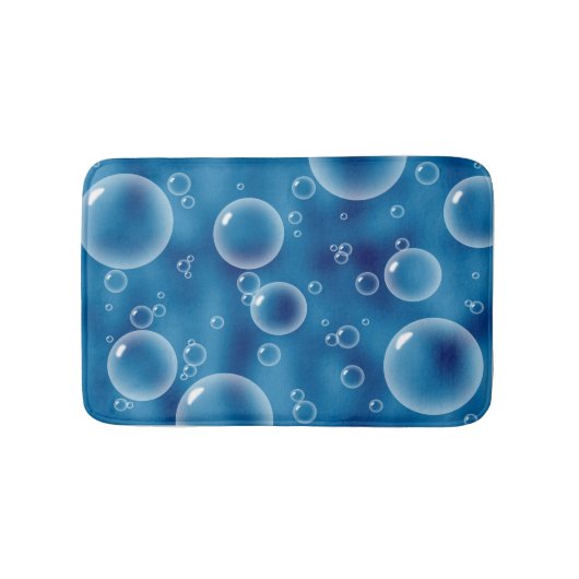 Coole blaue Blasen Bath Mat Badematte (Vorderseite)