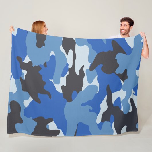 Coole blaue Camouflage Militärische Vliesstoffe Fleecedecke (Beispiel)