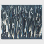 Coole blaue Flammen Geschenkpapier (Flach)
