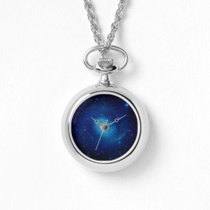 Coole blaue Galaxie-Uhr Armbanduhr