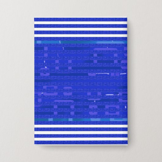 Coole blaue geometrische Streifen Button (Vorderseite)