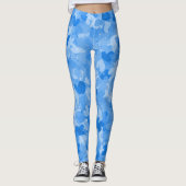 coole blaue Herzchen, die Mädchen blauen Frauen Leggings (Vorderseite)