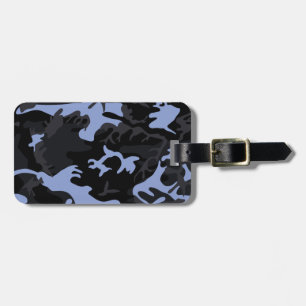Coole Blaue Highlights Camouflage Gepäckanhänger