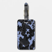 Coole Blaue Highlights Camouflage Gepäckanhänger (Rückseite vertikal)