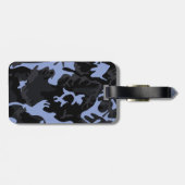 Coole Blaue Highlights Camouflage Gepäckanhänger (Rückseite horizontal)