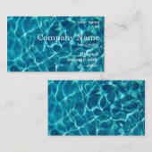 Coole blaue Pool-Wasser-Geschäfts-Karte Visitenkarte (Vorne/Hinten)