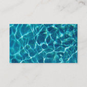 Coole blaue Pool-Wasser-Geschäfts-Karte Visitenkarte (Rückseite)