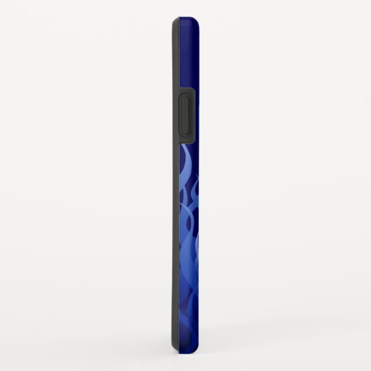 Coole blaue Racing Flames Button Streifen Case-Mate iPhone Hülle (Hinten/Rechts)