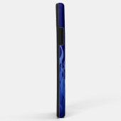 Coole blaue Racing Flames Button Streifen Case-Mate iPhone Hülle (Hinten/Rechts)