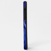 Coole blaue Racing Flames Button Streifen Case-Mate iPhone Hülle (Hinten/Links)