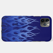 Coole blaue Racing Flames Button Streifen Case-Mate iPhone Hülle (Rückseite (Horizontal))