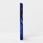 Coole blaue Racing Flames Button Streifen Case-Mate iPhone Hülle (Hinten/Links)