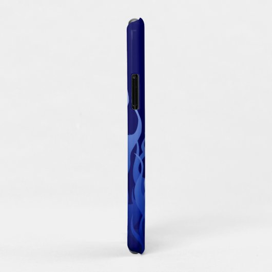 Coole blaue Racing Flames Button Streifen Case-Mate iPhone Hülle (Hinten/Rechts)