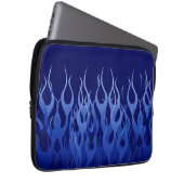 Coole blaue Racing Flames Button Streifen Laptopschutzhülle (Vorne Rechts)