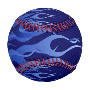 Coole blaue Racing-Flammen bei der CO2-Brennfasera Baseball