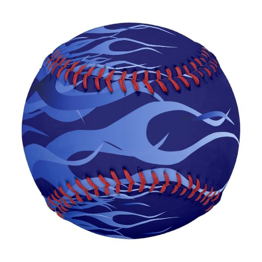 Coole blaue Racing-Flammen bei der CO2-Brennfasera Baseball (Rückseite)