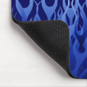 Coole blaue Racing-Flammen Mousepad (Ecke)