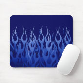 Coole blaue Racing-Flammen Mousepad (Mit Mouse)