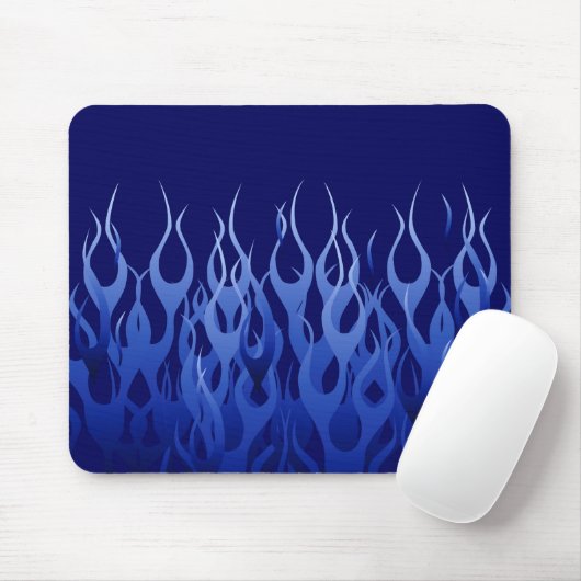 Coole blaue Racing-Flammen Mousepad (Mit Mouse)