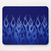 Coole blaue Racing-Flammen Mousepad (Vorne)