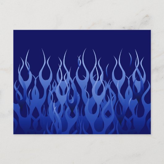 Coole blaue Racing-Flammen Postkarte (Vorderseite)