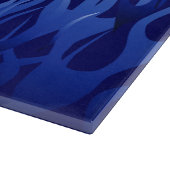 Coole blaue Racing-Flammen Schneidebrett (Ecke)