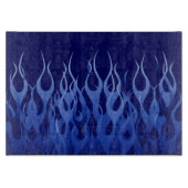 Coole blaue Racing-Flammen Schneidebrett (Vorderseite)