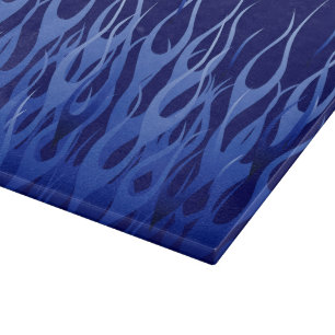 Coole blaue Racing-Flammen Schneidebrett