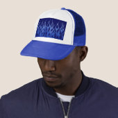 Coole blaue Racing-Flammen Truckerkappe (Beispiel)