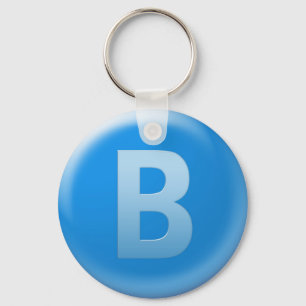 coole blaue Schlüsselkette, Buchstabe B Schlüsselanhänger
