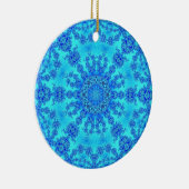 Coole blaue Schneeflocke Keramikornament (Rechts)