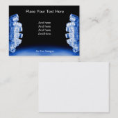 Coole blaue Seitenlicht-Geschäftskarte Visitenkarte (Vorne/Hinten)