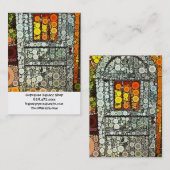 Coole blaue Tür südwestlicher Hof Holztür Visitenkarte (Vorne/Hinten)