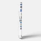 Coole blaue und graue Farben Wonky Quadrate & Rech Case-Mate iPhone Hülle (Rückseite / Rechts)