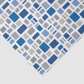 Coole blaue und graue Farben Wonky Quadrate & Rech Seidenpapier (Ausschnitt)