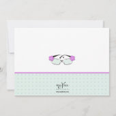 Coole blaue und lila Sommer-Sonnenbrille-Einladung Einladung (Rückseite)