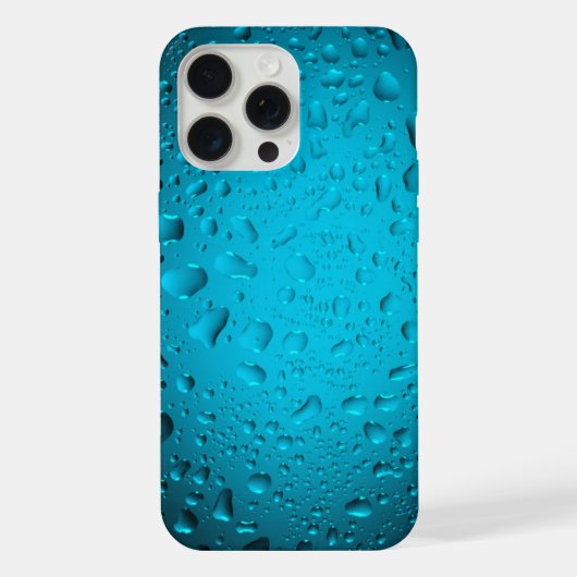 Coole Blaue Wassertropfen iPhone Hülle (Rückseite)