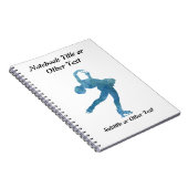 Coole blaue Zahl Skater Notizblock (Rechte Seite)