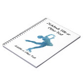 Coole blaue Zahl Skater Notizblock (Linke Seite)