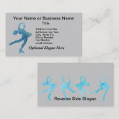 Coole blaue Zahl Skater Visitenkarte (Vorne/Hinten)