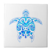 Coole Blauer Tribal Fliese (Vorderseite)