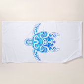 Coole Blauer Tribal Strandtuch (Vorderseite)