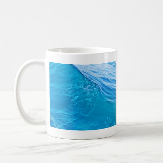 Coole Blauwasserwelle Kaffeetasse (Links)